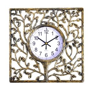 Vintage Bronze Tree Wall Clock - NWOB